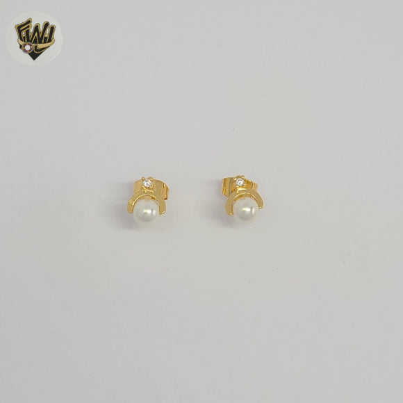 (1-1059) Gold Laminate - Pearls Earrings - BGO