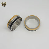 (4-0022-1) Stainless Steel - Tree Tones Ring.