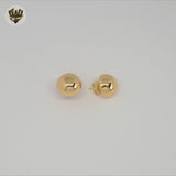 (1-1064-1) Gold Laminate - Half Stud Earrings - BGF