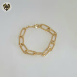 (1-0509) Gold Laminate - 10mm Paper Clip Link Bracelet -7.5" - BGF