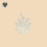 (2-1511) 925 Sterling Silver -  Flower Pendant.