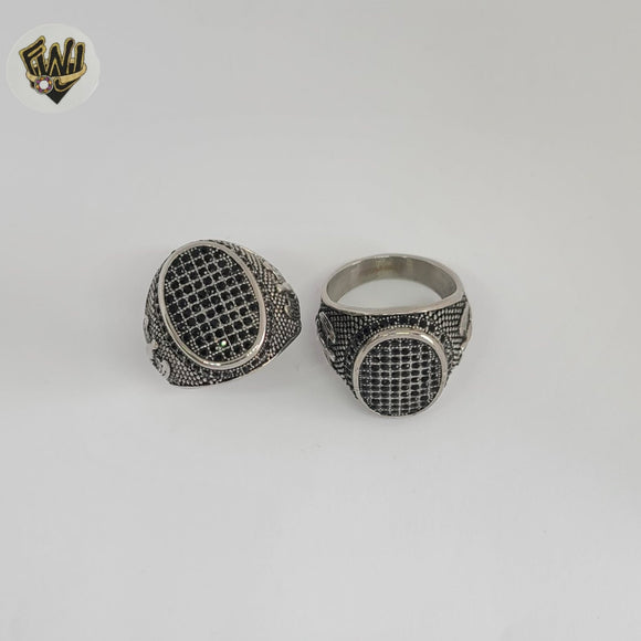 (4-0084) Stainless Steel - Zircon Men Ring.