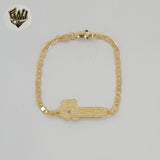 (1-0967) Gold Laminate - 3mm Mariner Link Kids Bracelet  - 6" - BGF