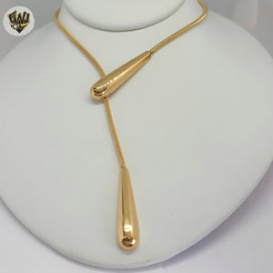 (4-7026-1) Stainless Steel - 2.5mm Elongated Necklace  .