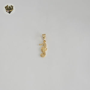 (1-2098-1) Gold Laminate - Seahorse Pendants - BGF