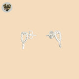 (2-3098-1) 925 Sterling Silver - Heart Stud Earrings.