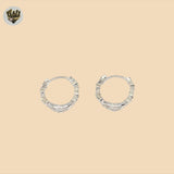 (2-4323-1) 925 Sterling Silver - Stars Hoops.