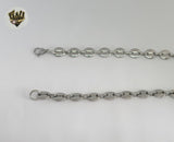 (4-3226-S) Stainless Steel - 9mm Hollow Puff Link Chain -