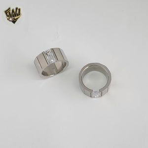 (4-0019-1) Stainless Steel - Zircon Ring.