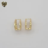 (1-2528-4) Gold Laminate - Double Tear Drop Hoops - BGO