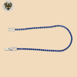 (2-0429) Plata de ley 925 - Pulsera Rolo Link Evil Eye de 2 mm.