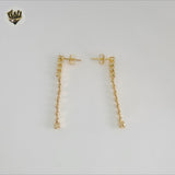 (1-1241-8) Gold Laminate - Stud Dangle Earrings - BGF