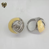 (4-0078) Acero inoxidable - Anillo para hombre con circonitas talladas.