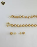 (MSET-53) Gold Laminate - 8mm Mallorca Pearls Set.