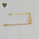 (1-0967) Gold Laminate - 3mm Mariner Link Kids Bracelet  - 6" - BGF