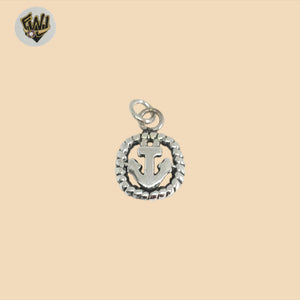 (2-1454) 925 Sterling Silver - Carved Anchor Pendant.