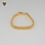 (1-0806) Gold Laminate - 10mm Curb Link Bracelet - 7.5" - BGO