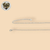 (2-66098) Plata de ley 925 - Collar con eslabones de circonitas de 1 mm.