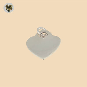 (2-1323) 925 Sterling Silver - Plain Heart Pendants.