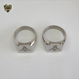 (4-0073-1) Acero Inoxidable - Anillos Hombre Símbolo Masónico.