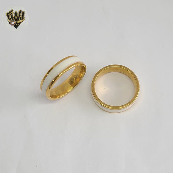 (4-0078) Acero inoxidable - Anillo para hombre con circonitas talladas.