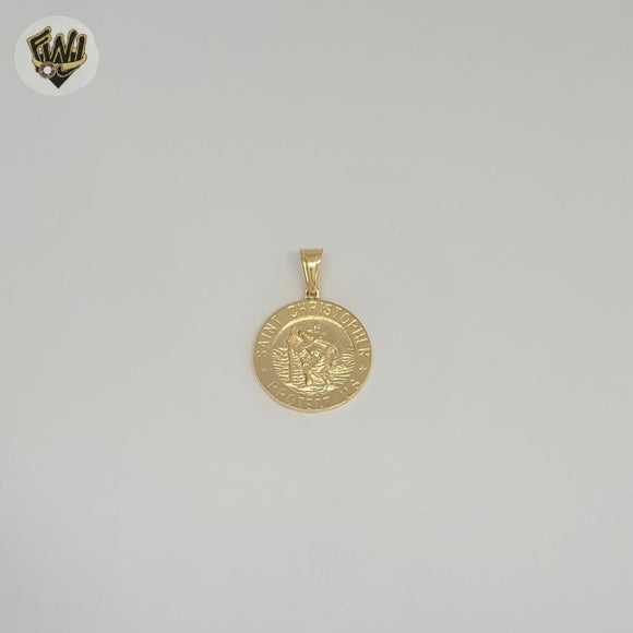 (1-2341) Gold Laminate - Saint Christopher Pendants - BGF