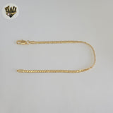 (1-0403-1) Gold Laminate - 2.5mm Flat Curb Link Bracelet - BGF
