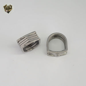 (4-0036-1) Stainless Steel - Multi Band Ring.