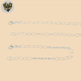 (2-66085) 925 Sterling Silver - 4mm Alternative Oval Chain Set.