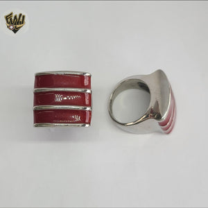 (4-0069-1) Stainless Steel -  Stone Ring.