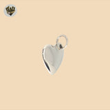 (2-1328) 925 Sterling Silver - Plain Heart Pendants.