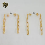 (1-1237-2) Laminado de oro - Pendientes colgantes con clip de papel - BGO