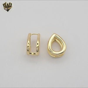 (1-2528-4) Gold Laminate - Double Tear Drop Hoops - BGO