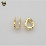 (1-2528-4) Gold Laminate - Double Tear Drop Hoops - BGO