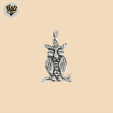 (2-1449-1) 925 Sterling Silver -  Owl Pendant.