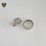 (4-0078) Acero inoxidable - Anillo para hombre con circonitas talladas.