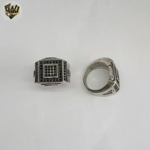 (4-0084-4) Stainless Steel - Zircon Men Ring.