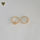 (1-3005-3) Gold Laminate - Croissant Ring - BGF