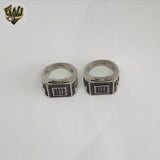 (4-0084-4) Stainless Steel - Zircon Men Ring.