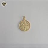 (1-2394) Gold Laminate -Saint Benedict Pendants - BGF