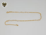 (1-0205) Gold Laminate - Pearls Anklet - 10" - BGF