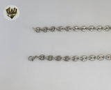 (4-3222-S) Stainless Steel - 7.5mm Hollow Puff Link Chain.