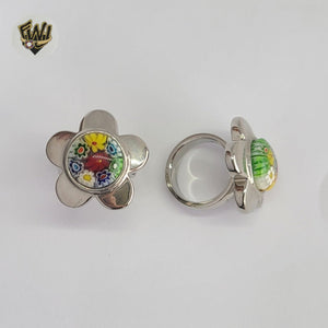 (4-0078) Acero inoxidable - Anillo para hombre con circonitas talladas.