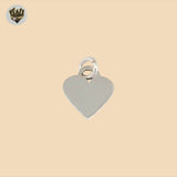 (2-1322) 925 Sterling Silver - Plain Heart Pendants.