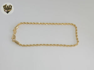 (1-0071) Gold Laminate - 3mm Rope Link Anklet - BGF