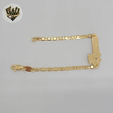 (1-0967) Gold Laminate - 3mm Mariner Link Kids Bracelet  - 6" - BGF