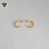 (1-2701-6) Gold Laminate - Balls Half Hoops - BGF