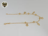 (1-0209) Gold Laminate - Shell Anklet - 10" - BGF