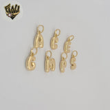 (1-2454-1) Gold Laminate - Balloon Initial Letter Pendants - BGF