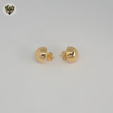 (1-1064-1) Gold Laminate - Half Stud Earrings - BGF